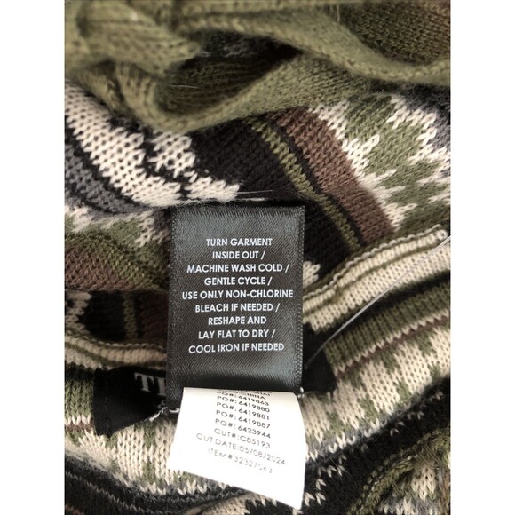 Thorn & Fable Green & Brown Stripe Halter Long-Sleeve Top Sweater Juniors L NWT - Picture 7 of 8